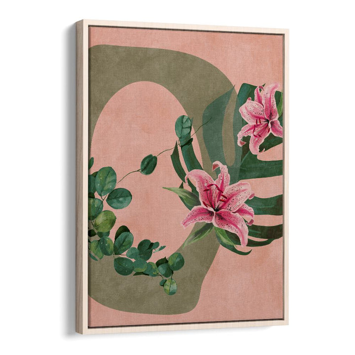 leaves more xi-kopie by ana rut bre botanical art prints in Oak Wood Floater Frame