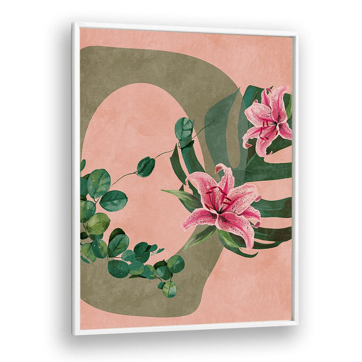 leaves more xi-kopie by ana rut bre botanical art prints in White Plain Frame