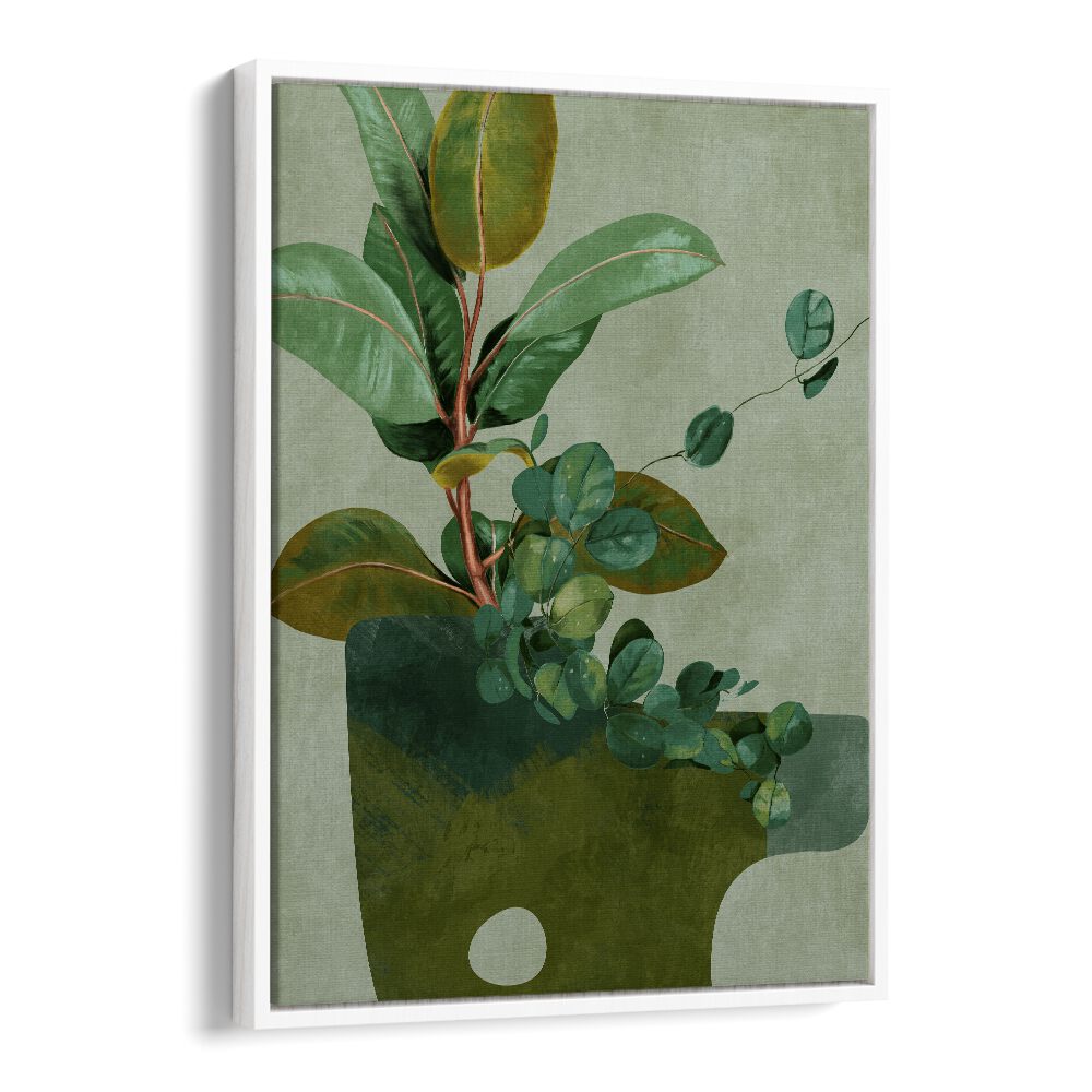 leaves more xii by ana rut bre botanical art prints in White Floater Frame