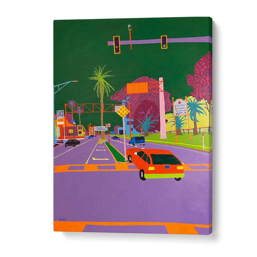 left turn landscape art prints in Gallery Wrap