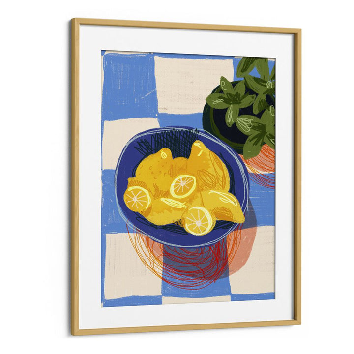 lemonade by gigi rosado kitchen posters kitchen art prints in Oak Wood Frame With Mount