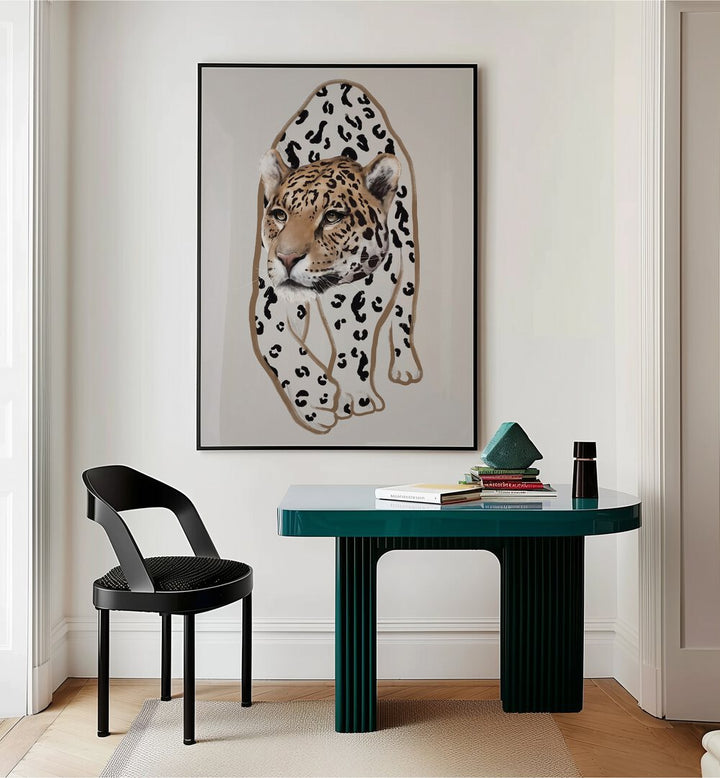 leopardo no.i by gabriella roberg wildlife paintings wildlife posters Artwork II placed on a wall