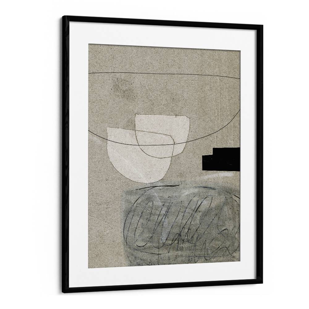 lifestyle I by dan hobday abstract art abstract paintings in Black Frame With Mount