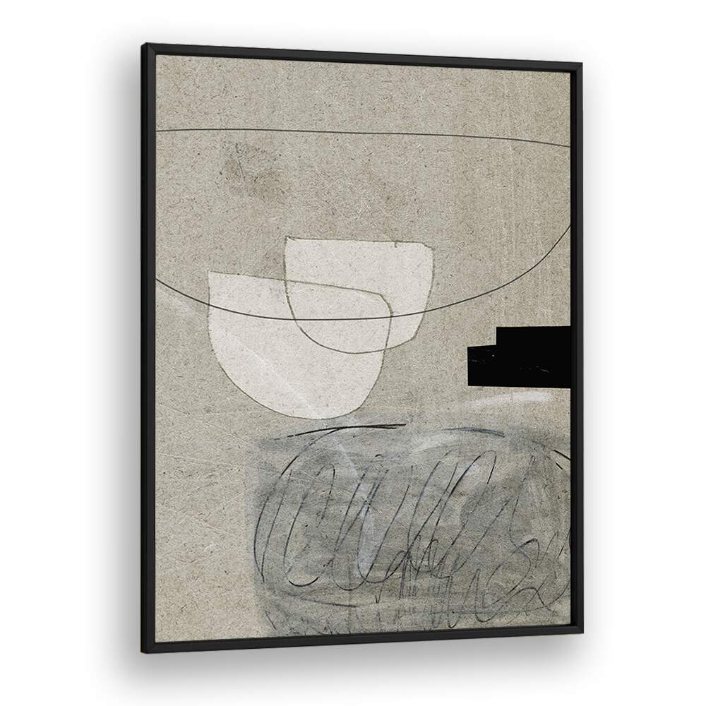 lifestyle I by dan hobday abstract art abstract paintings in Black Plain Frame