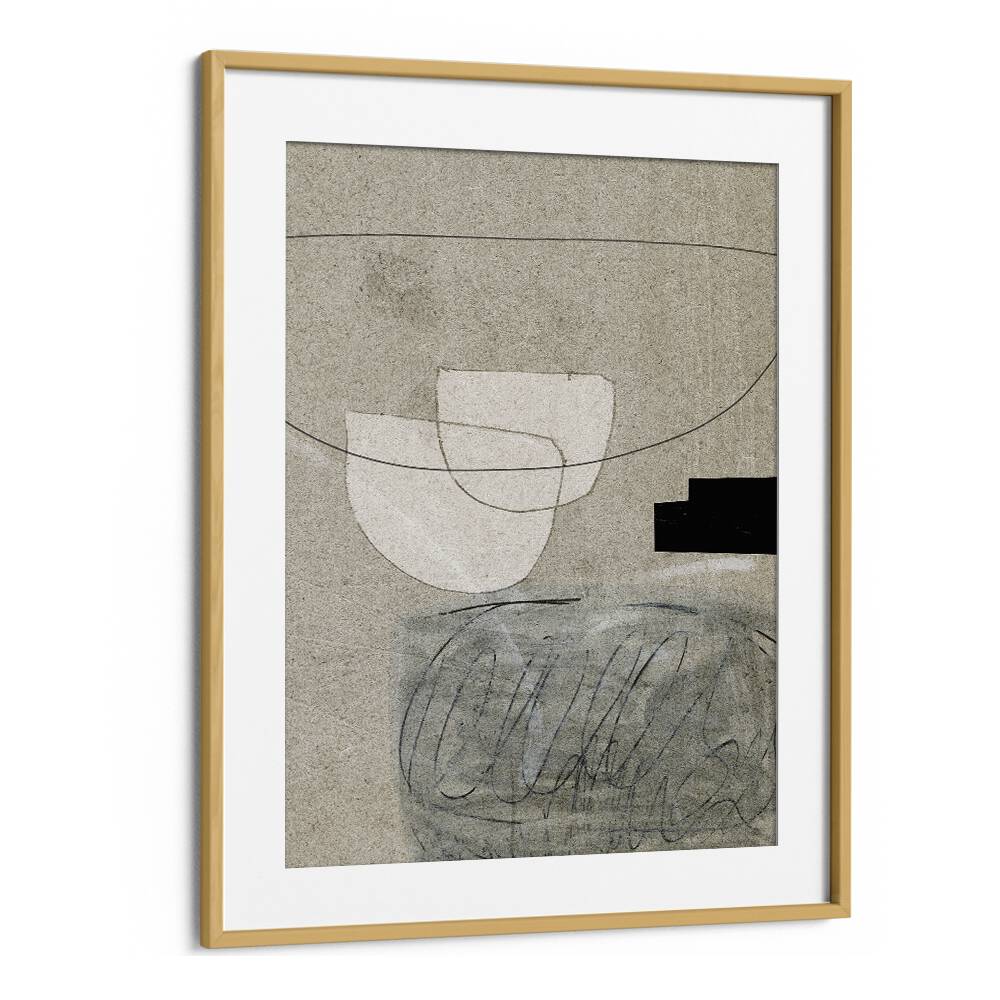 lifestyle I by dan hobday abstract art abstract paintings in Oak Wood Frame With Mount