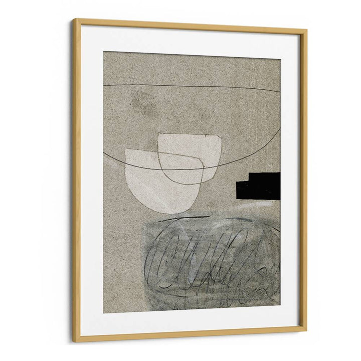 lifestyle I by dan hobday abstract art abstract paintings in Oak Wood Frame With Mount