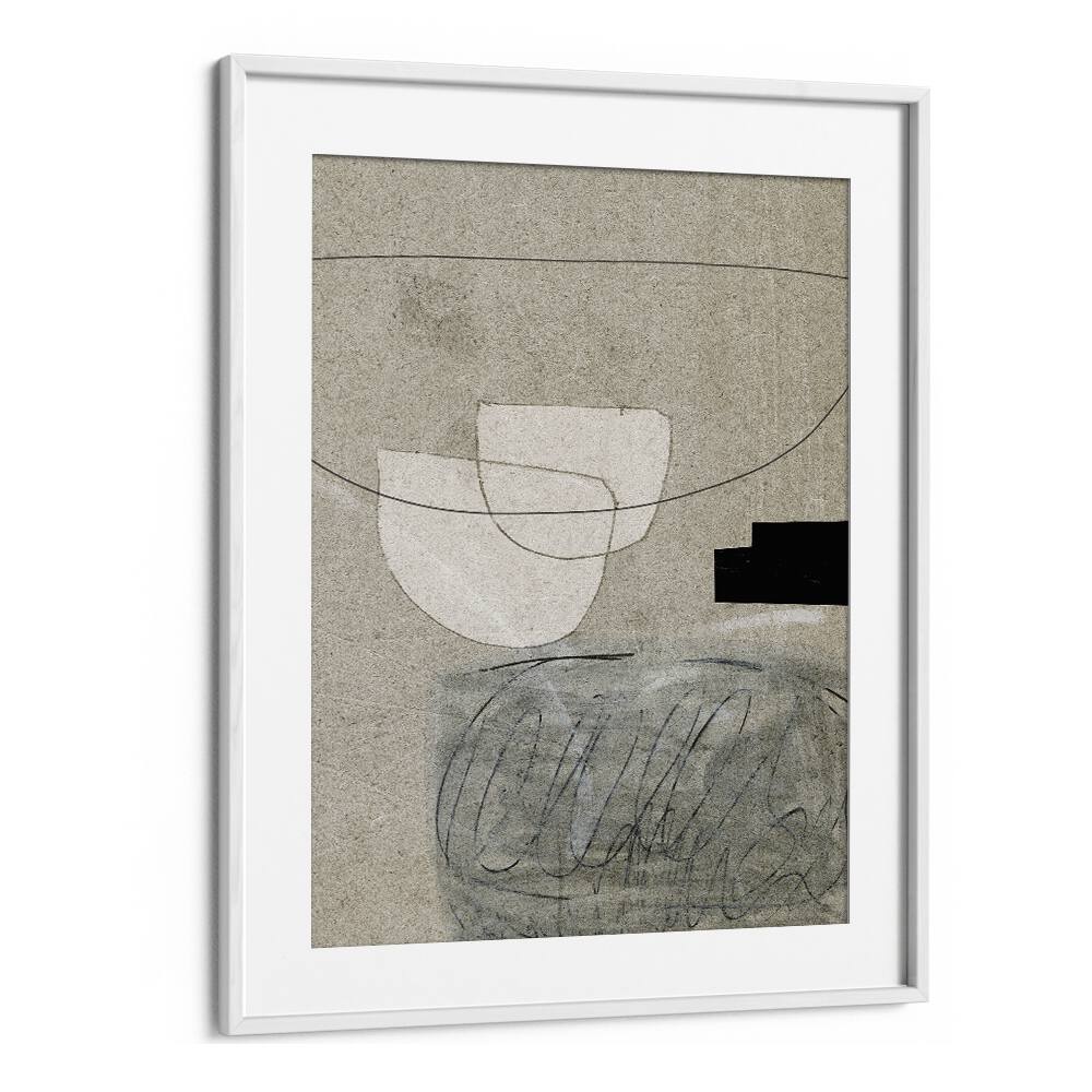 lifestyle I by dan hobday abstract art abstract paintings in White Frame With Mount