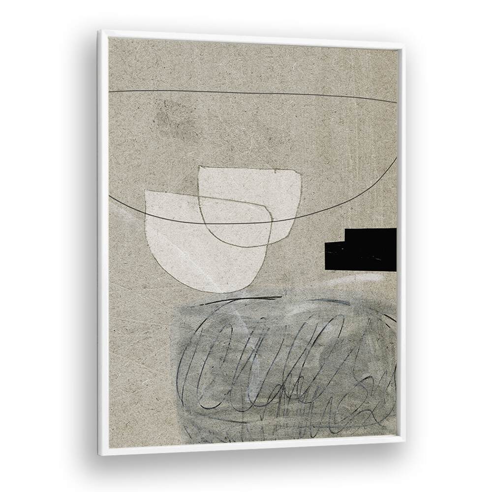 lifestyle I by dan hobday abstract art abstract paintings in White Plain Frame