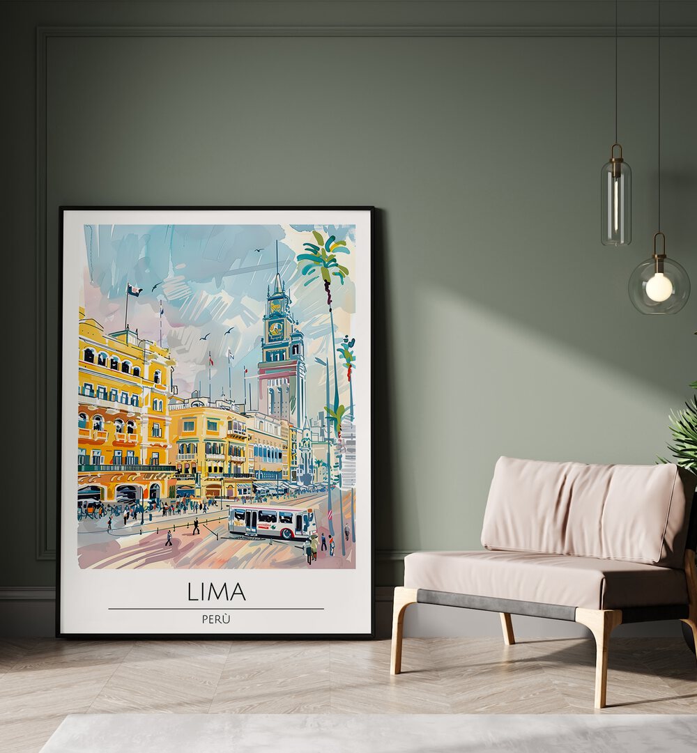 lima-peru travel posters Artwork I placed on a Wall