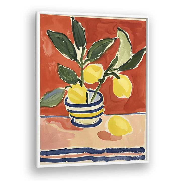 lime electric wall art prints in White Plain Frame