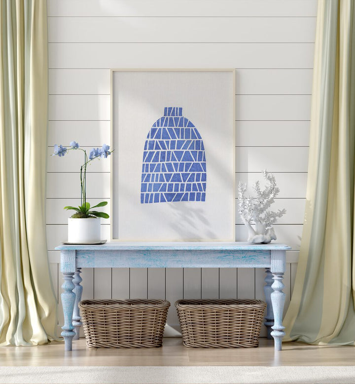 linocut vase V by alisa galitsyna geometric art prints geometric paintings Artwork IV placed on a wall