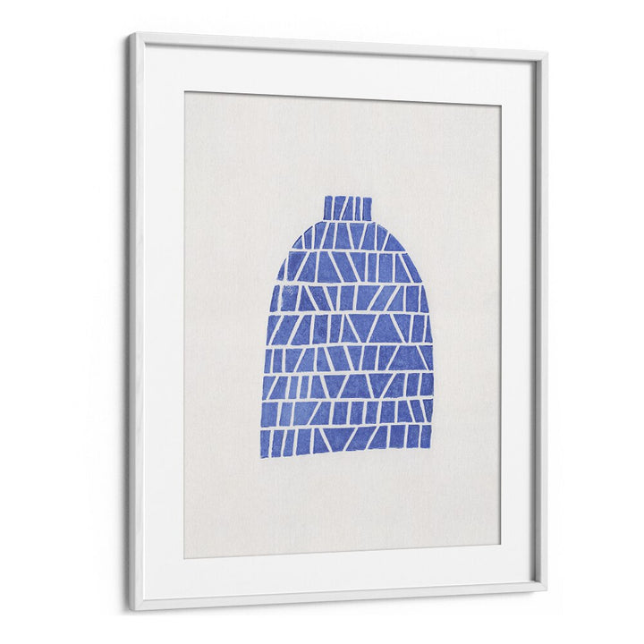 linocut vase V by alisa galitsyna geometric art prints geometric paintings in White Frame With Mount