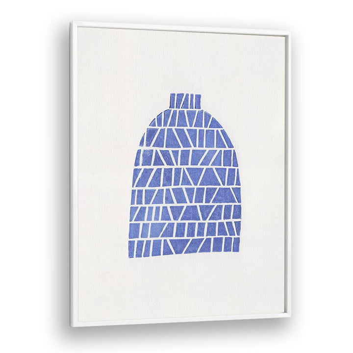 linocut vase V by alisa galitsyna geometric art prints geometric paintings in White Plain Frame