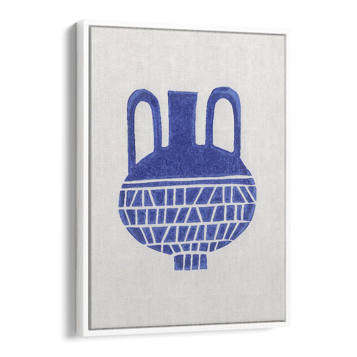 linocut vase VI by alisa galitsyna geometric art prints geometric paintings in White Floater Frame