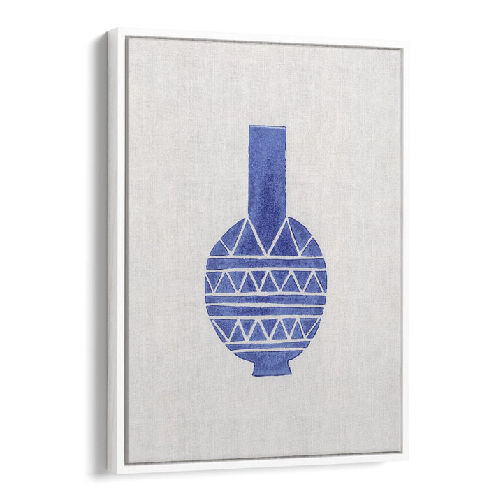 linocut vase VIII by alisa galitsyna geometric art prints geometric paintings in White Floater Frame