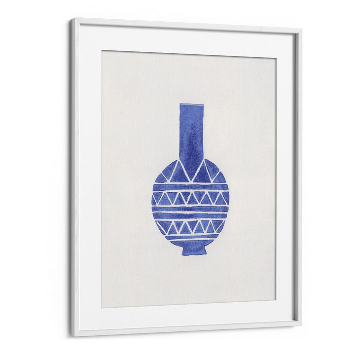 linocut vase VIII by alisa galitsyna geometric art prints geometric paintings in White Frame With Mount