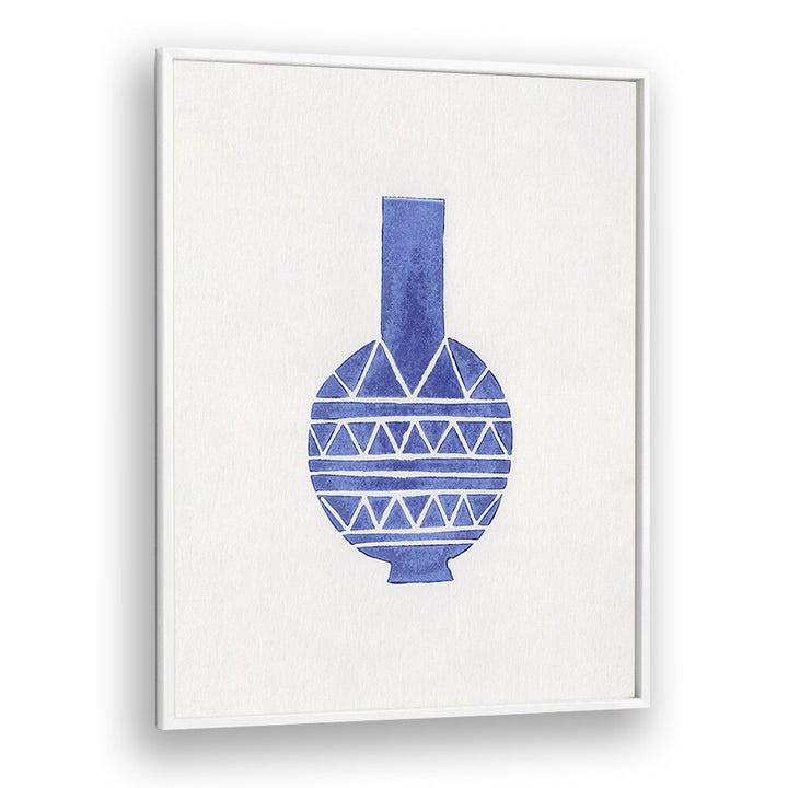 linocut vase VIII by alisa galitsyna geometric art prints geometric paintings in White Plain Frame