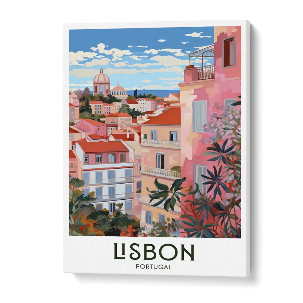 lisbon-mosaic travel posters in Gallery Wrap