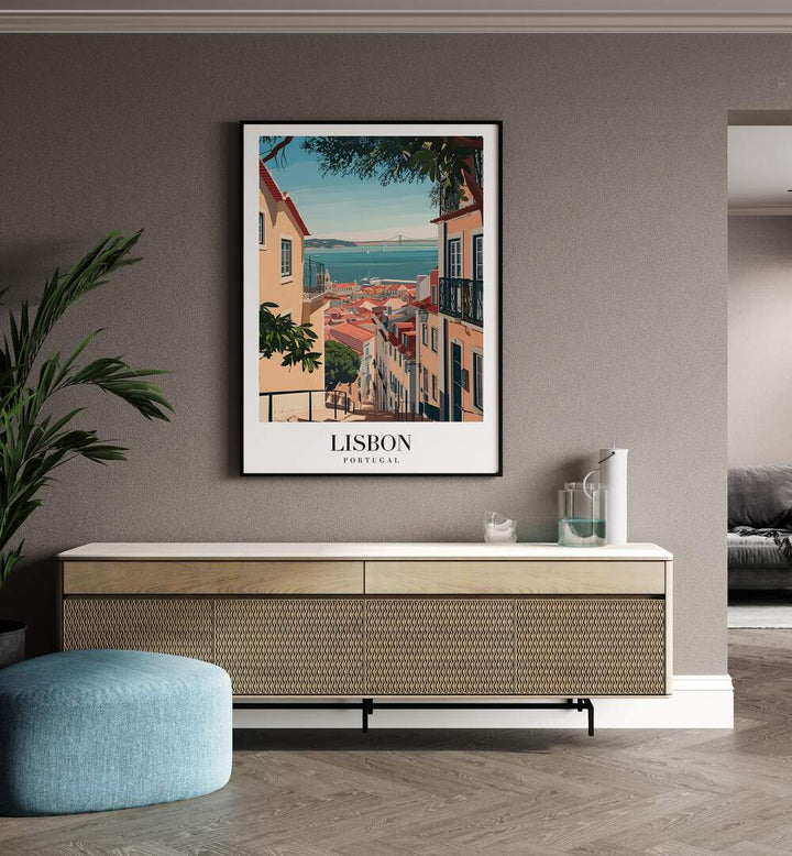 lisbon-portugal I travel posters Artwork IV placed on a Wall 