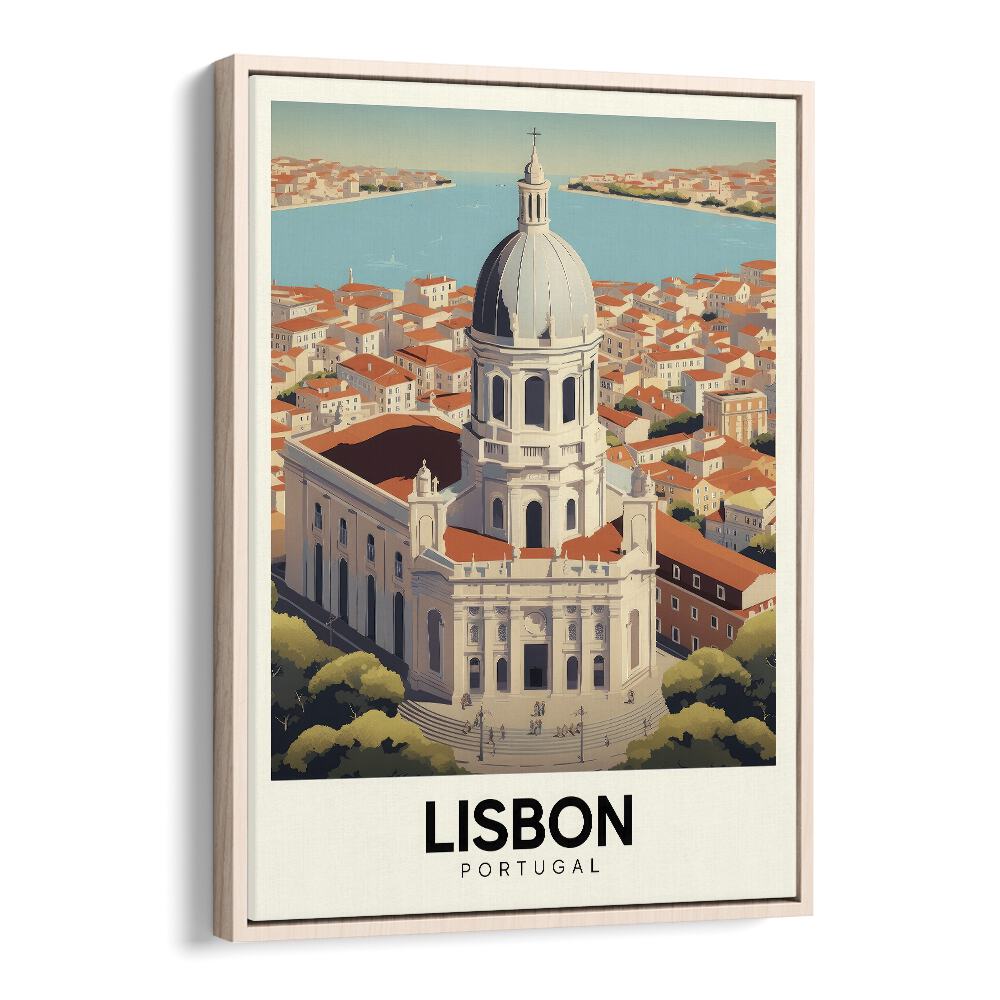 lisbon-portugal II travel posters in Oak Wood Floater Frame