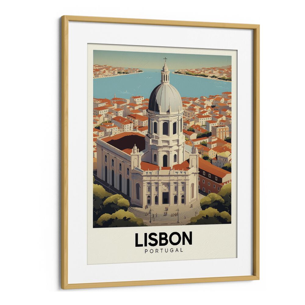 lisbon-portugal II travel posters in Oak Wood Frame With Mount