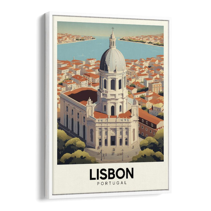 lisbon-portugal II travel posters in White Floater Frame