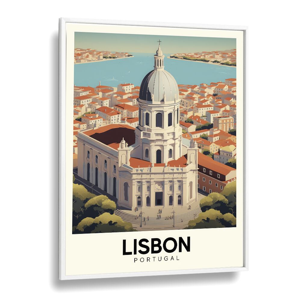 lisbon-portugal II travel posters in White Plain Frame