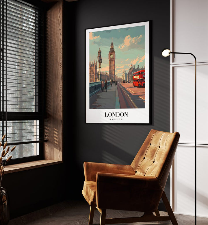 london dreams II travel posters Artwork III placed on a Wall 