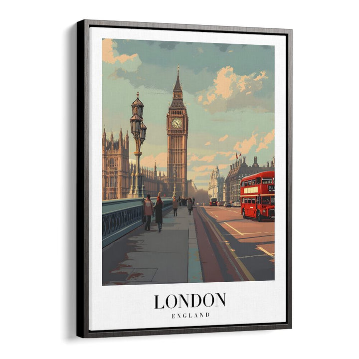 london dreams II travel posters in Black Floater Frame