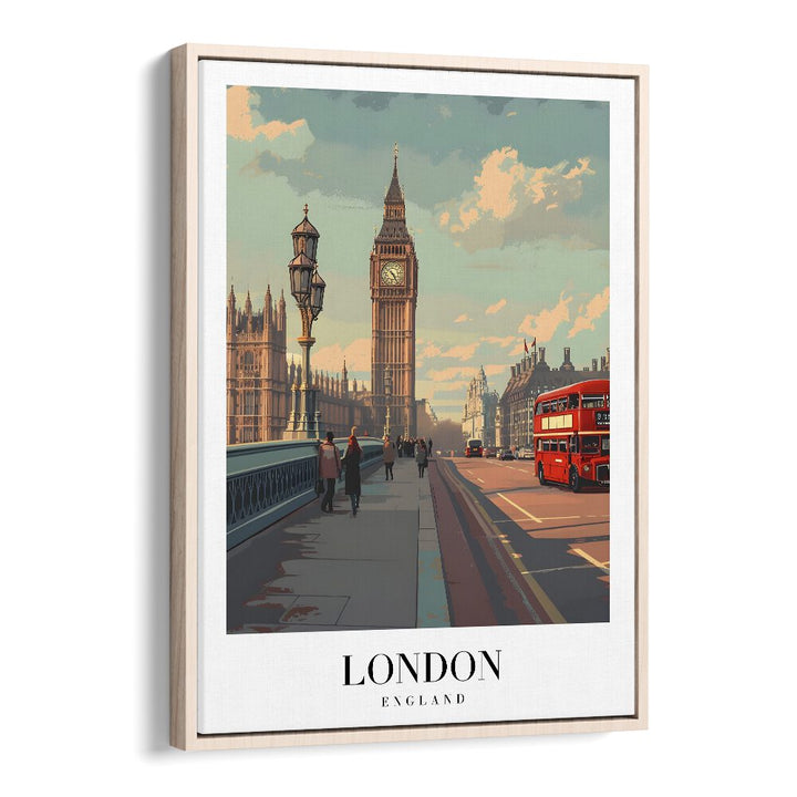 london dreams II travel posters in Oak Wood Floater Frame