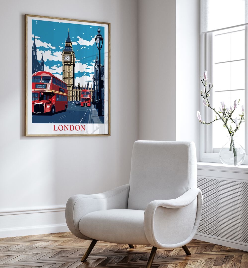 london dreams III travel posters Artwork III placed on a Wall 