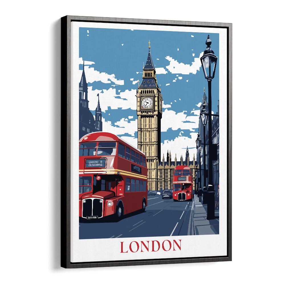 london dreams III travel posters in Black Floater Frame