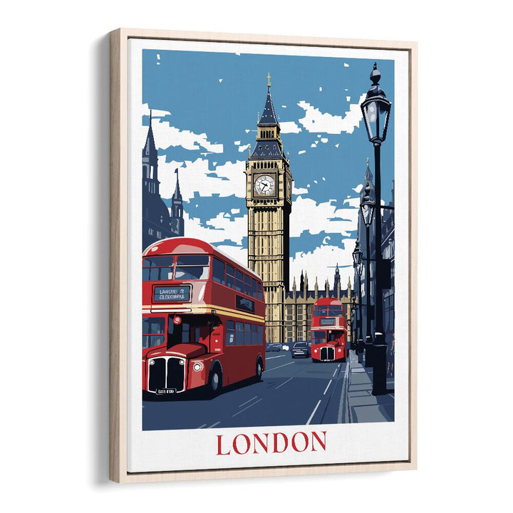 london dreams III travel posters in Oak Wood Floater Frame