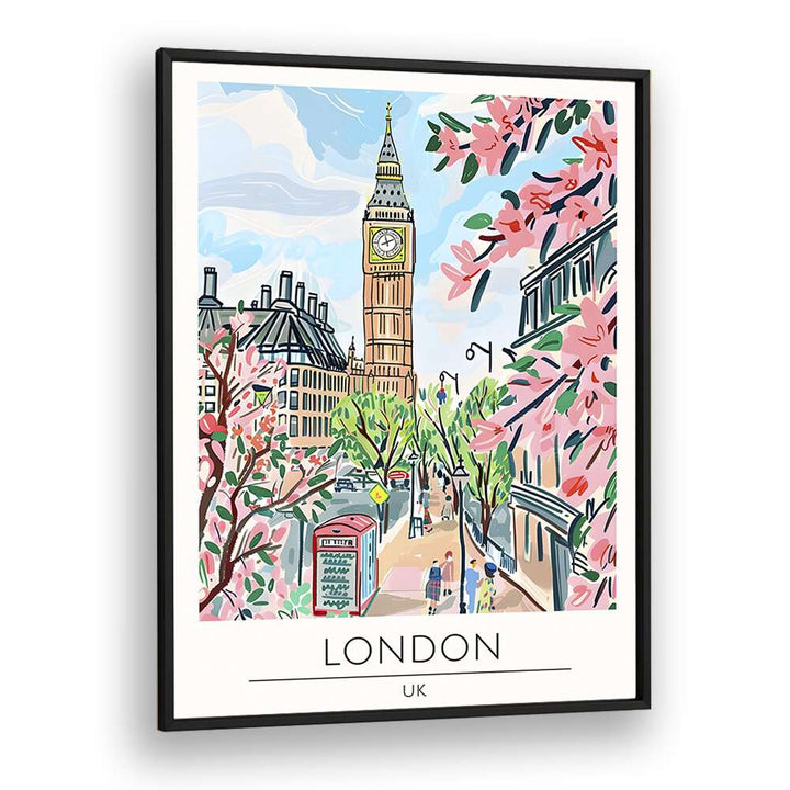 london-england travel posters in Black Plain Frame