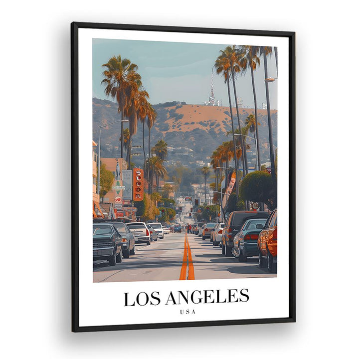 los angeles-usa I travel posters in Black Plain Frame