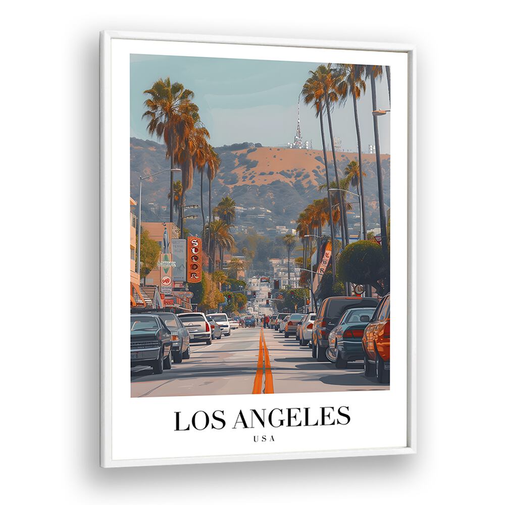 los angeles-usa I travel posters in White Plain Frame