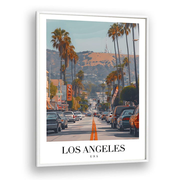 los angeles-usa I travel posters in White Plain Frame