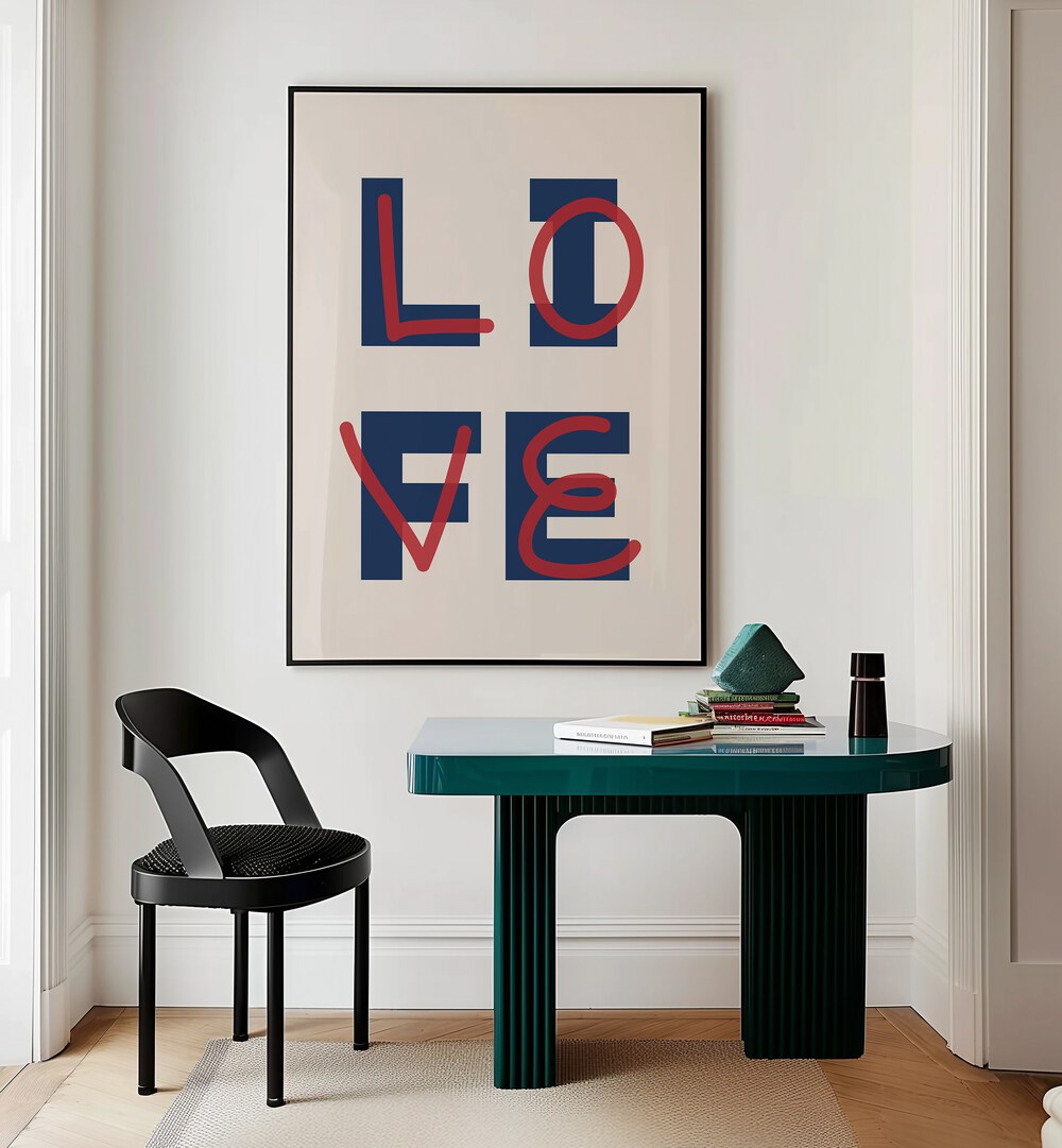 love life by frankie kerr-dineen geometric paintings Artwork I placed on a wall