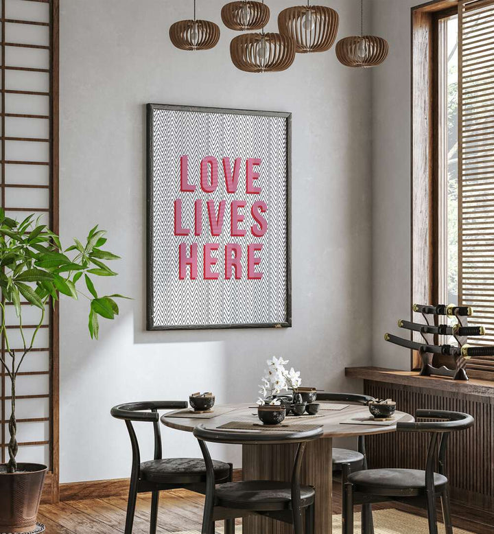 love lives here by frankie kerr-dineen geometric paintings Artwork I placed on a wall