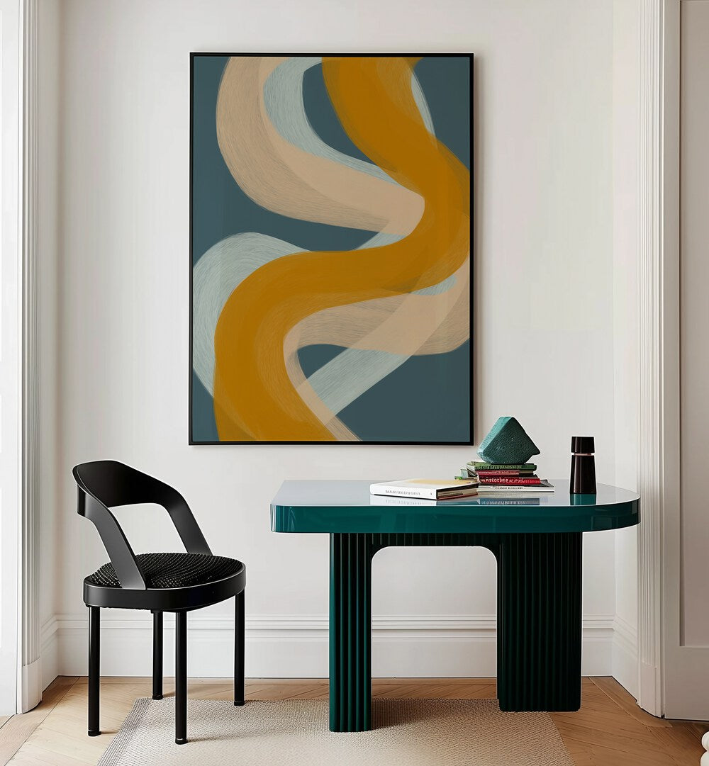 ludus by yopie studio abstract art paintings Artwork II placed on a wall