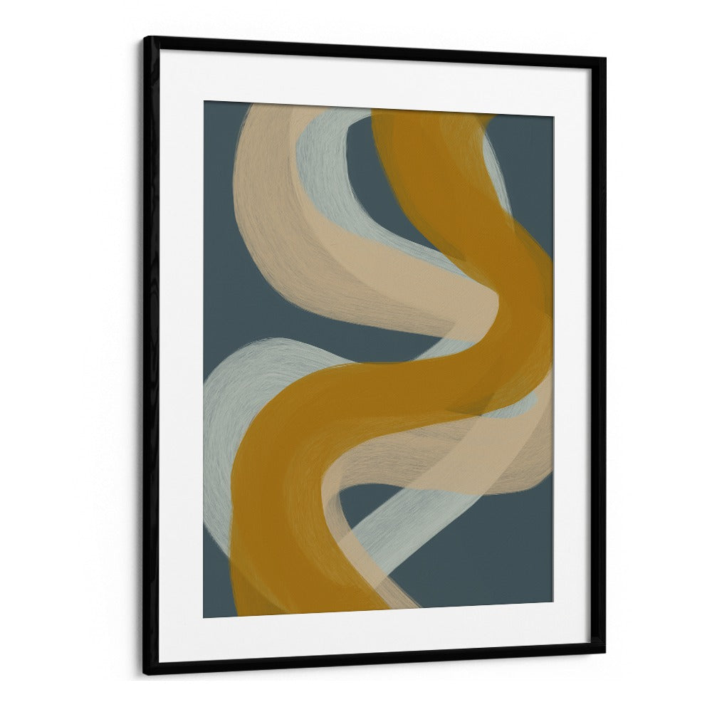 ludus by yopie studio abstract art paintings in Black Frame With Mount