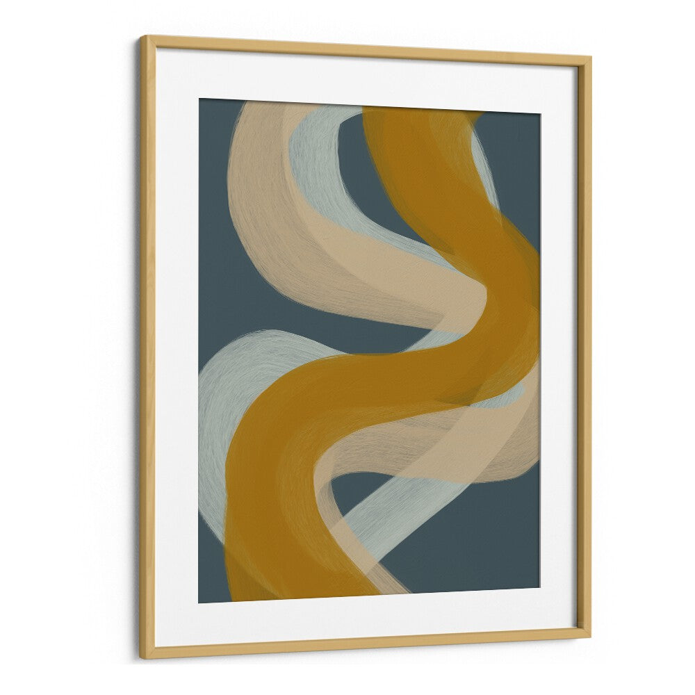 ludus by yopie studio abstract art paintings in Oak Wood Frame With Mount