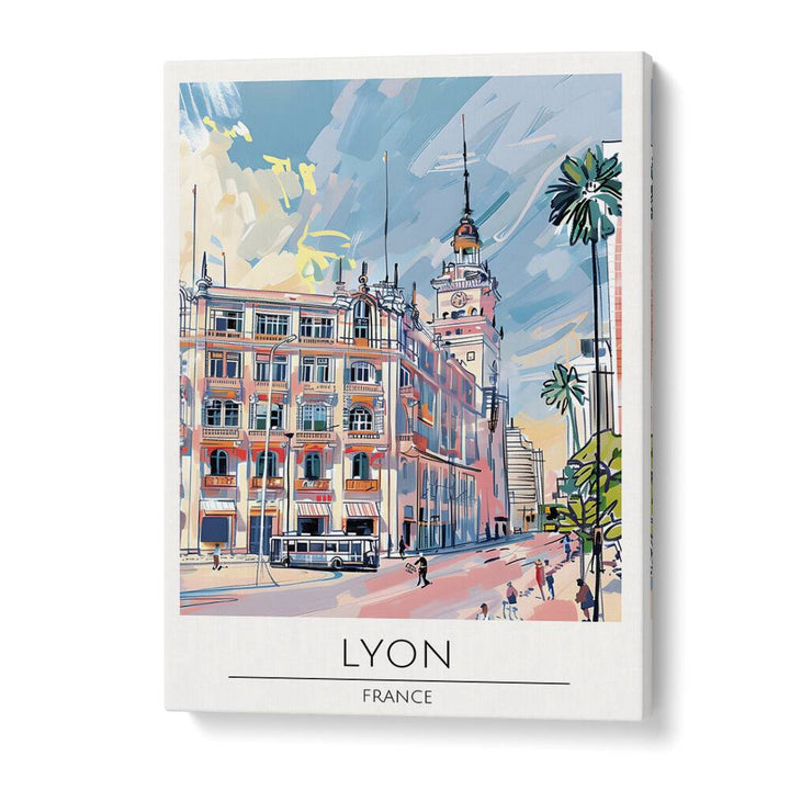 lyon-france travel posters in Gallery Wrap