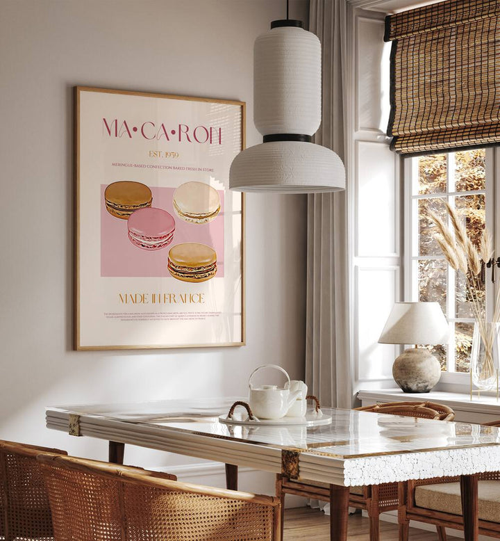 macaron print cafe art prints cafe posters Artwork II placed on a wall