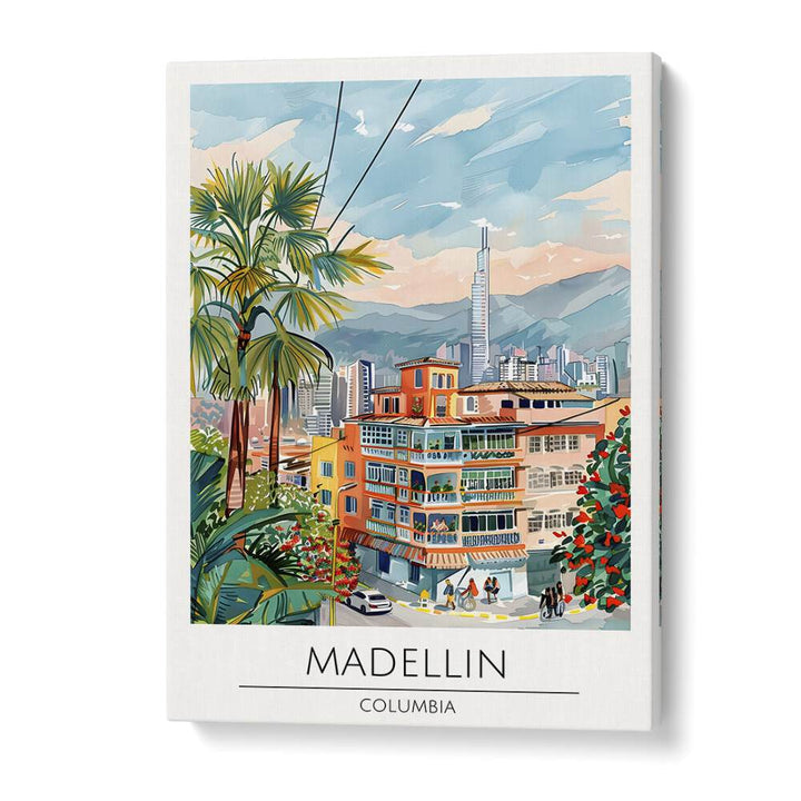 madellin-columbia travel posters in Gallery Wrap