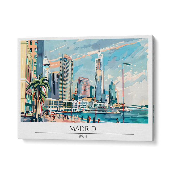 madrid city-spain travel posters in Gallery Wrap