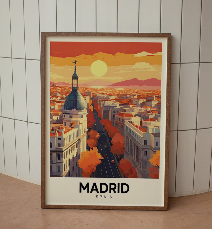 madrid-spain  travel posters Artwork IV placed on a Wall 