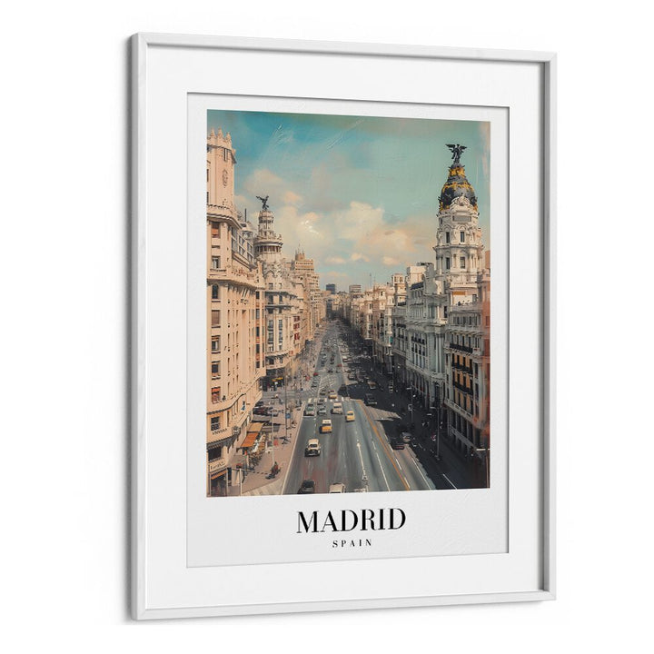 madrid-spain I travel posters in White Frame With Mount