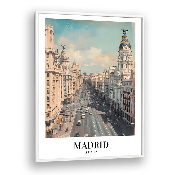 madrid-spain I travel posters in White Plain Frame