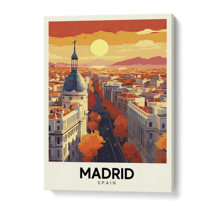 madrid-spain travel posters in Gallery Wrap